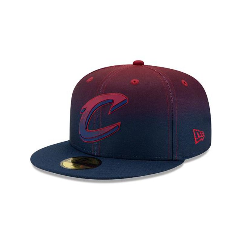 NBA Cleveland Cavaliers Back Half 59Fifty Fitted (CTQ8924) - Red New Era Caps